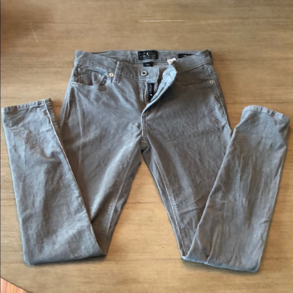 Lucky Brand Grey Brook Skinny Corduroy Skinny Pant